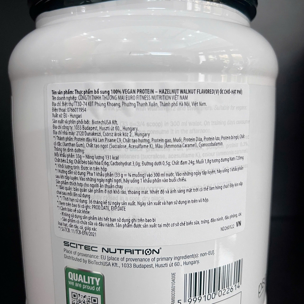 Scitec 100% Vegan Protein 1000g