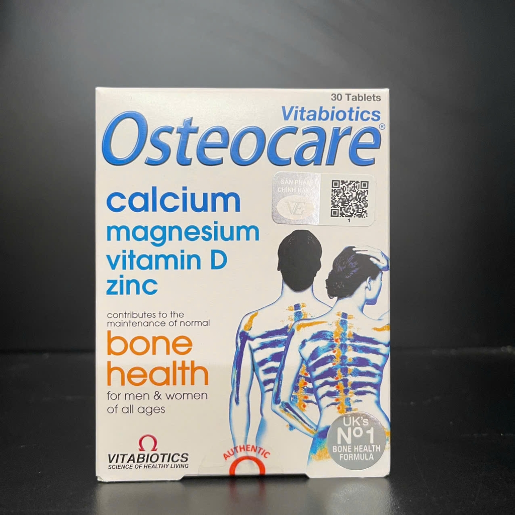 Osteocare Vitabiotics Calcium 30 Viên – Bổ Sung Canxi, Magie, Vitamin D Và Kẽm