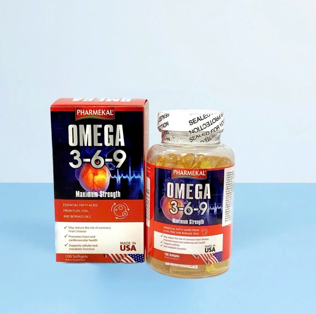 Viên Dầu Cá Pharmekal Omega 3-6-9 Maximum Streght 100 softgels (100 viên)
