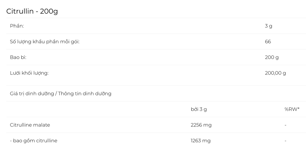 6PAK Citrulline - 200g