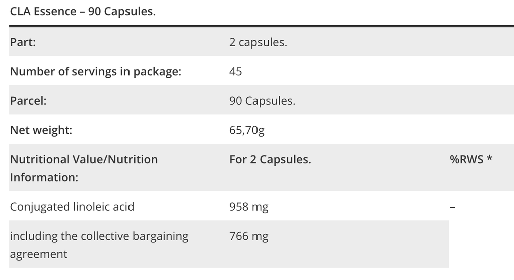 Essence CLA 958mg