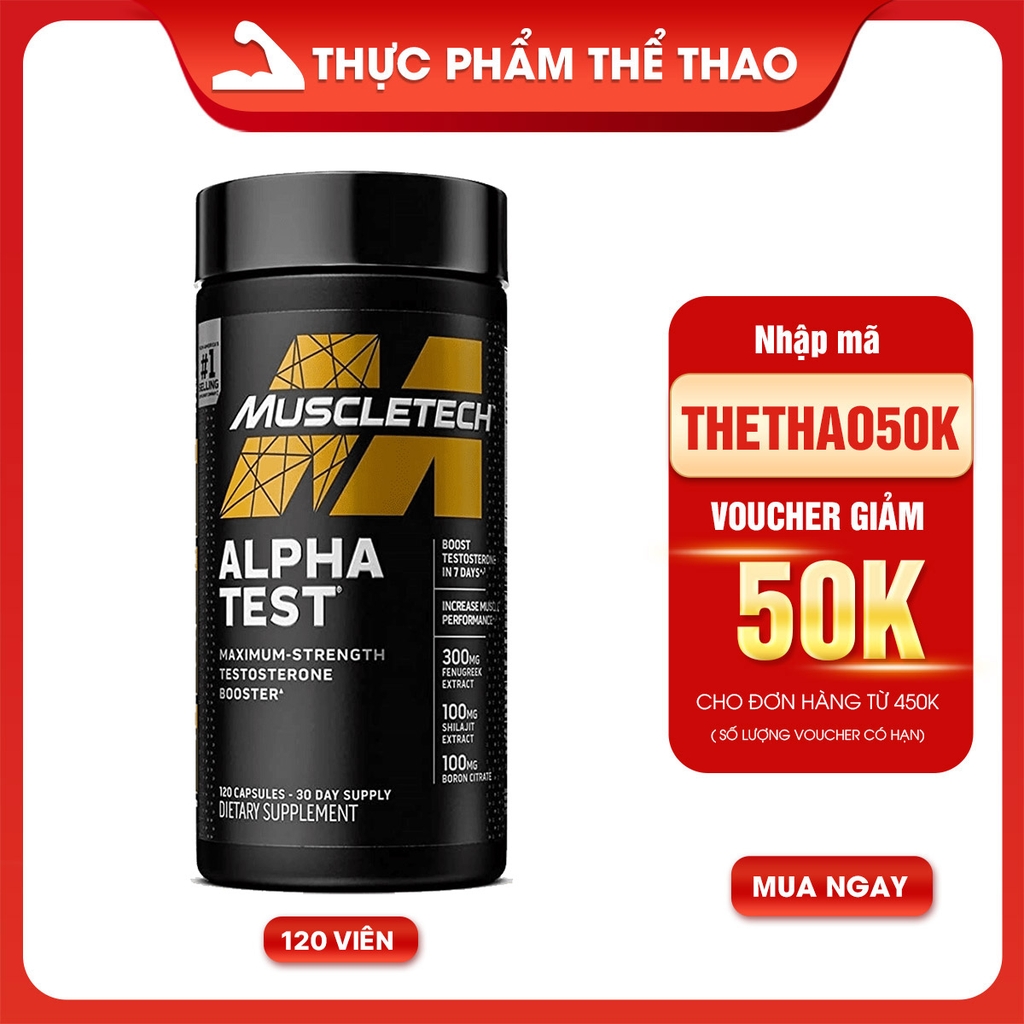 Muscletech Alpha Test (120 viên)