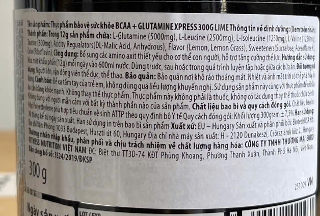 Scitec BCAA + Glutamine Xpress 300g lime