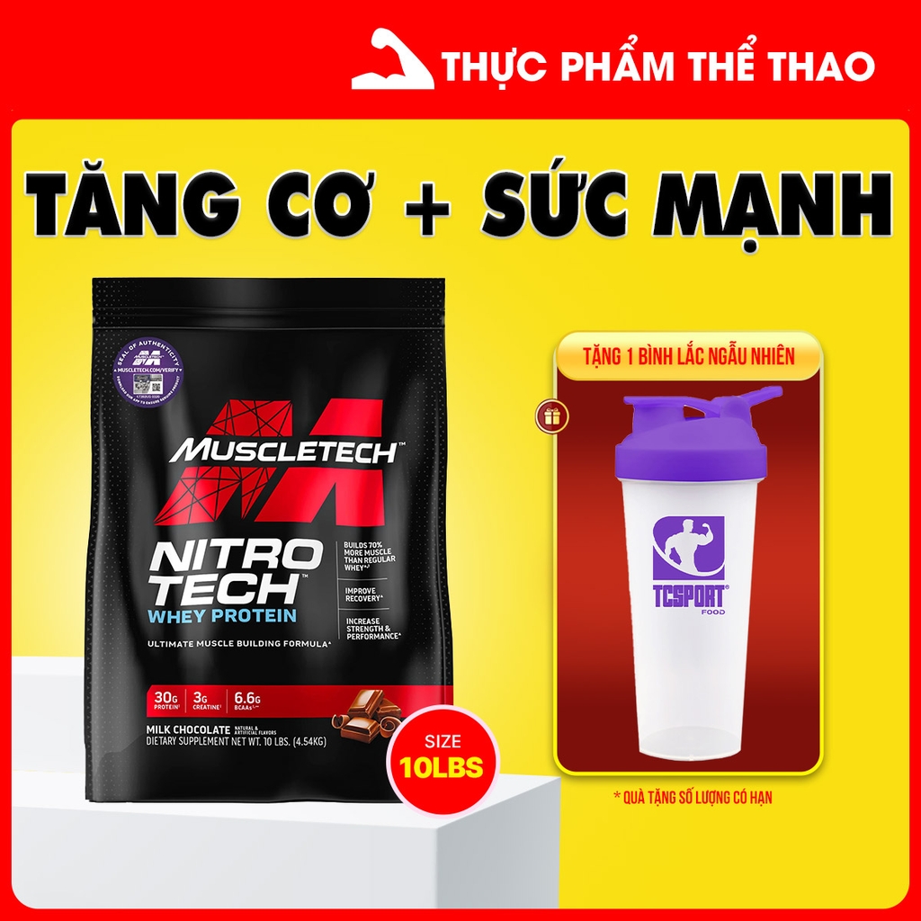 MUSCLETECH NITRO TECH WHEY PROTEIN (10lbs)