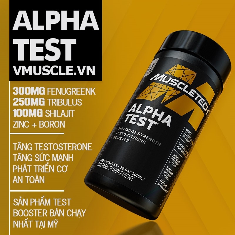 Muscletech Alpha Test (120 viên)