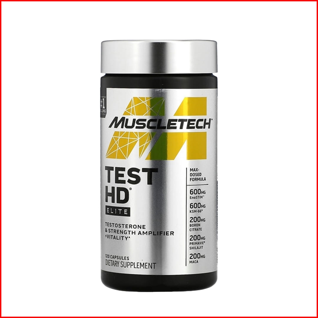 MUSCLETECH TEST HD ELITE (120v) - TĂNG NỒNG ĐỘ TESTOSTERONE TỰ NHIÊN