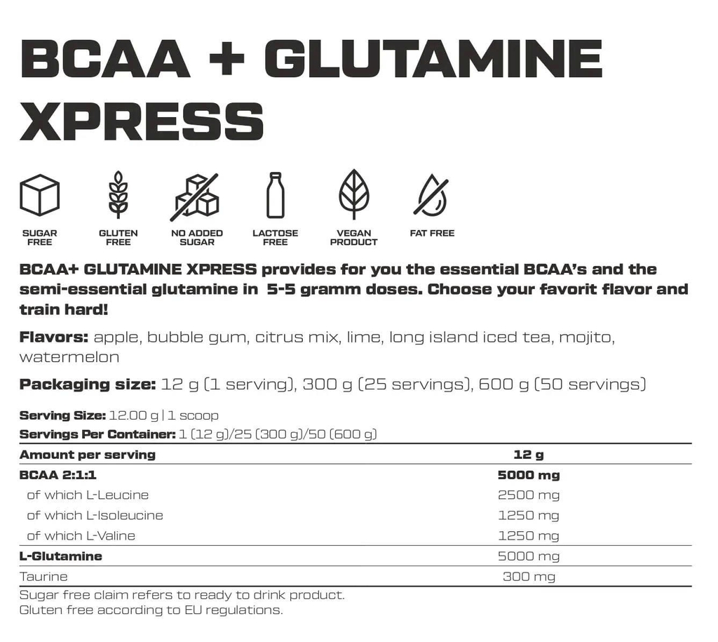 Scitec BCAA + Glutamine Xpress 600g lime