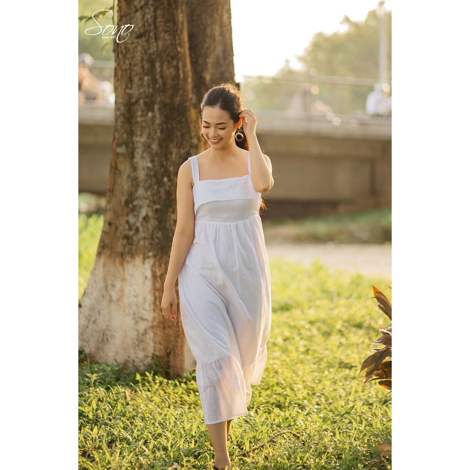 Sono - Đầm linen maxi dạo phố, đi biển