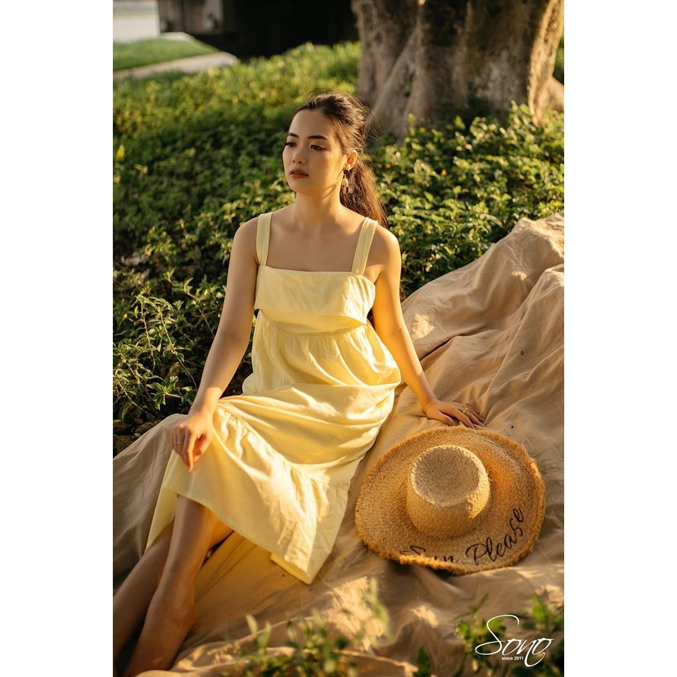 Sono - Đầm linen maxi dạo phố, đi biển