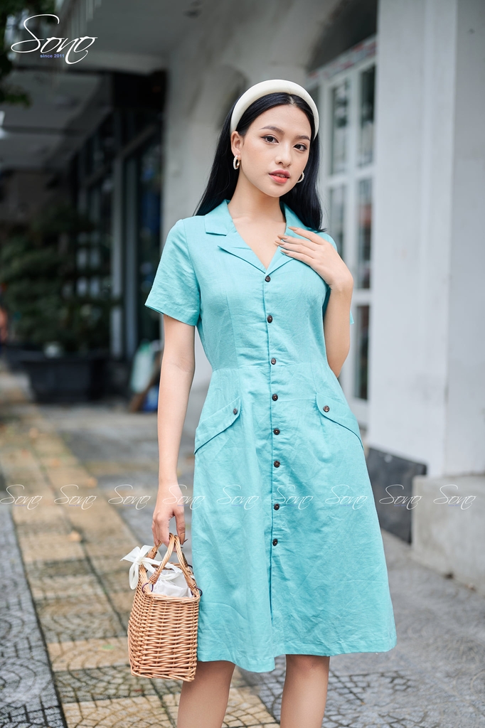 Đầm linen đầm sơ mi vintage đầm suông sọc | Thời trang thiết kế Hity – Hity  - lifestyle your way