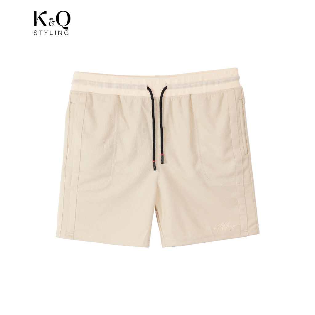 Quần Short Pique Cao cấp KQS - Kem Vàng