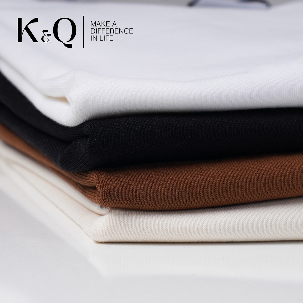 Áo thun 100% Cotton KQ STYLING Basic Kem