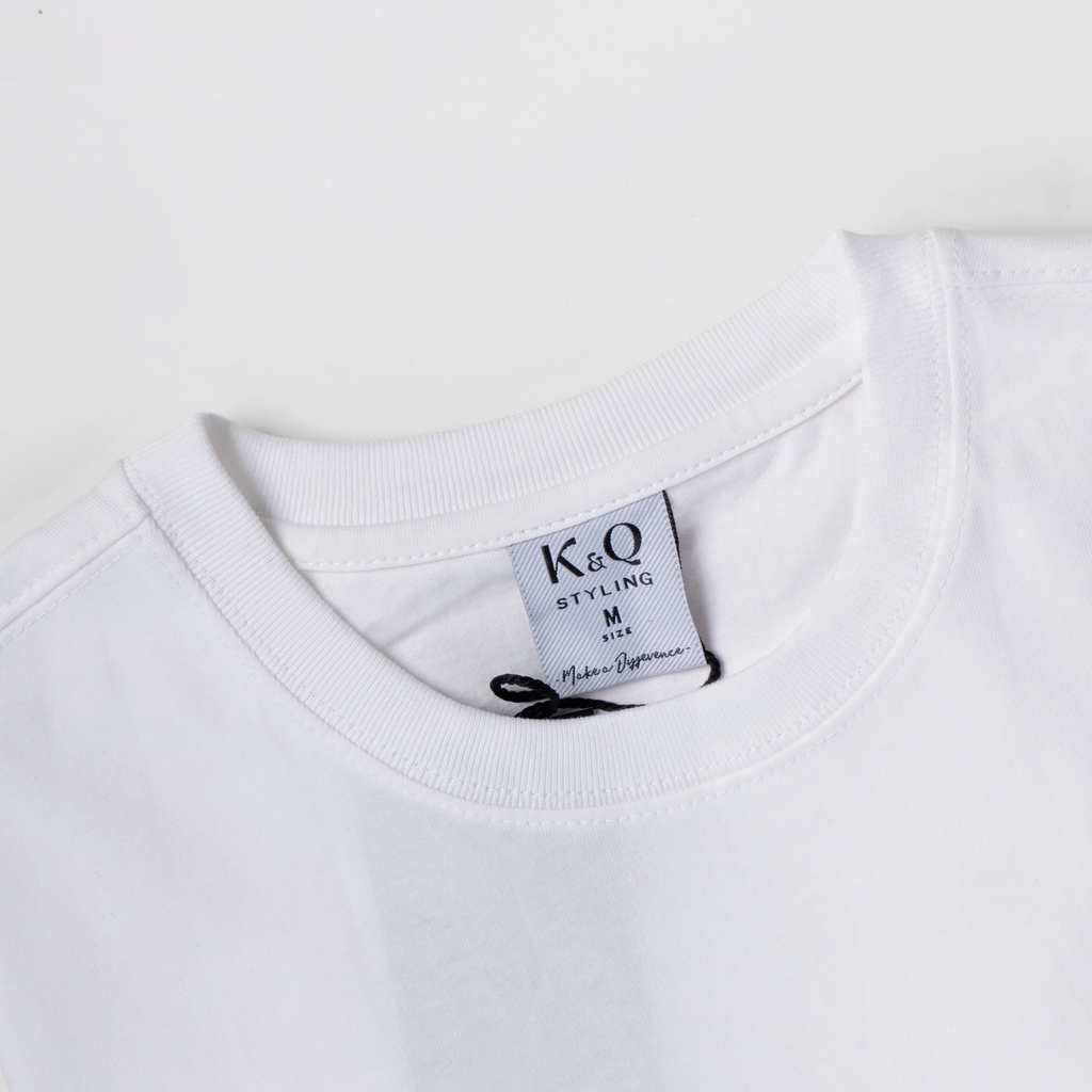 Áo thun cotton 100% cao cấp Trắng KQS