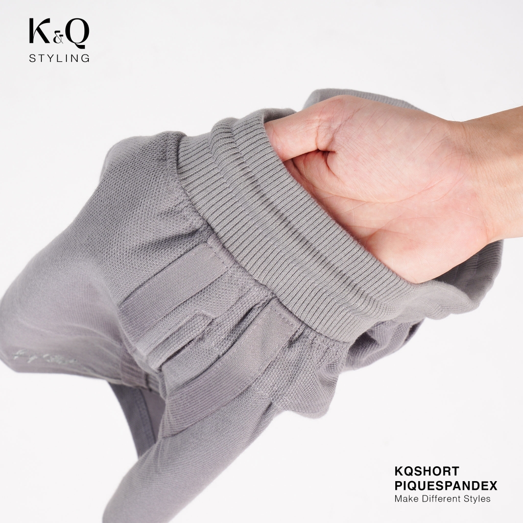 Quần Short Pique Cao cấp KQS - Xám