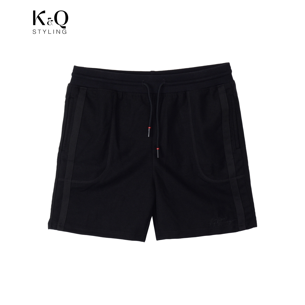 Quần Short Pique Cao cấp KQS - Đen