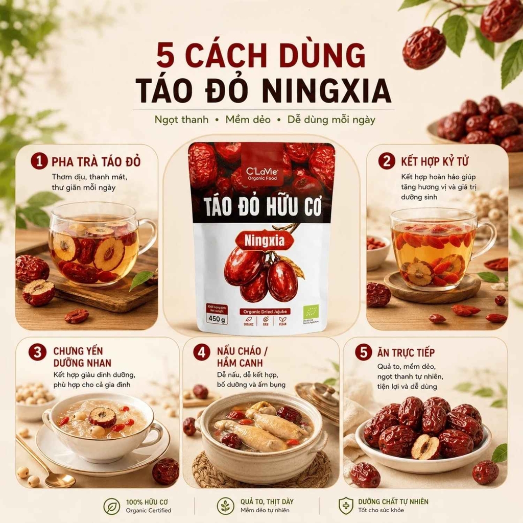 Táo Đỏ Hữu Cơ Ningxia C'LaVie 450G