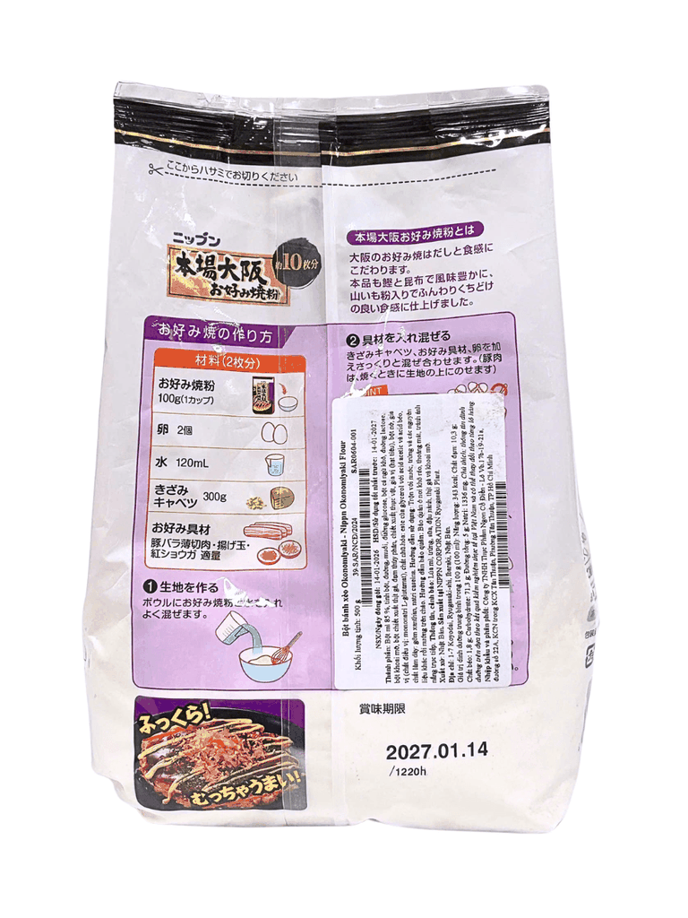 Bột Bánh Xèo Nhật Okonomiyaki Osaka Nippn 500G