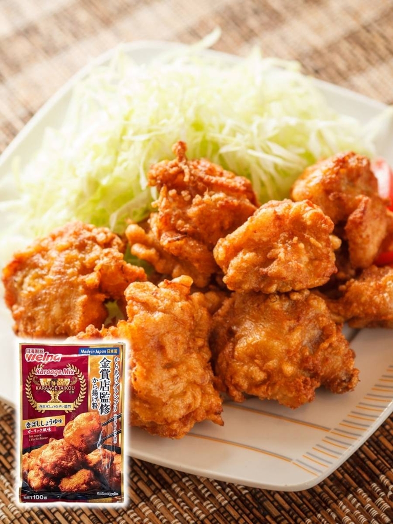 Bột Chiên Gà Karaage Nhật Bản Nisshin Vị Nước Tương & Tỏi 100G
