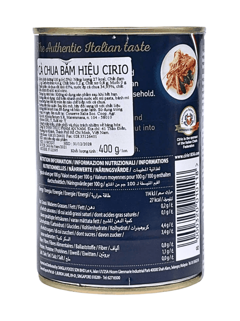 Cà Chua Băm Cirio Polpa 400G