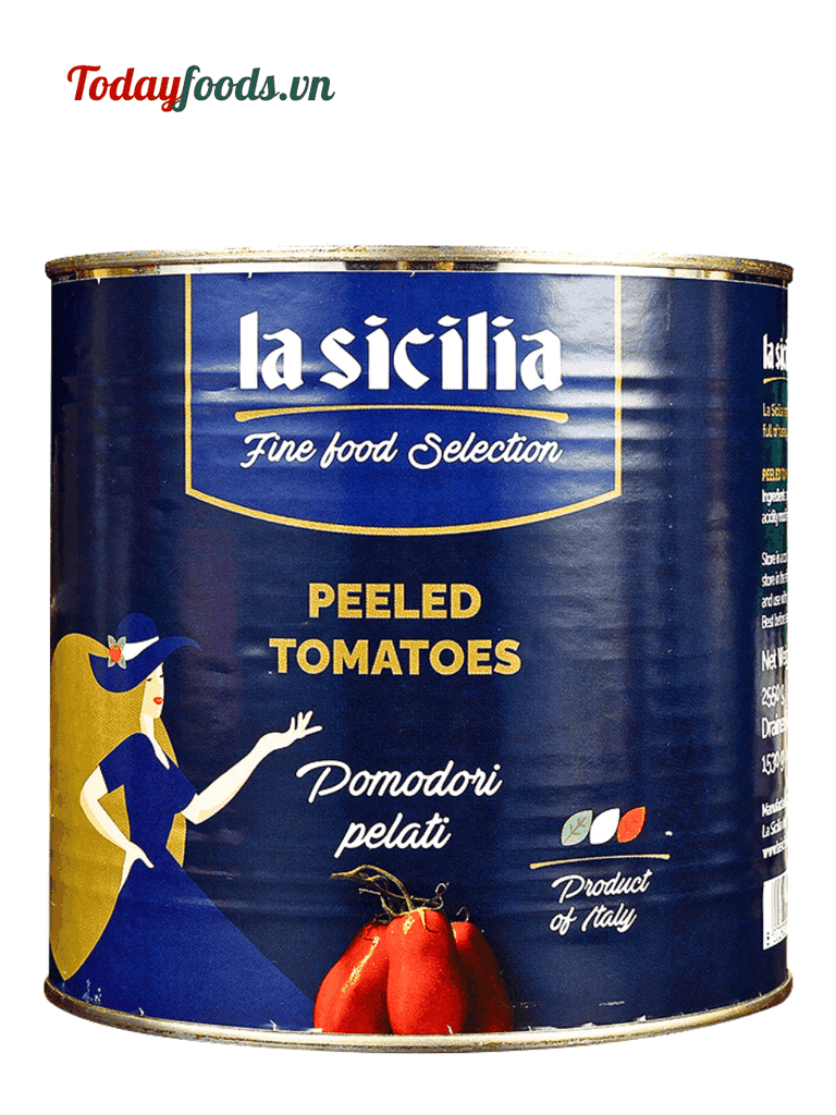 Cà Chua Lột Vỏ Peeled Tomatoes La Sicilia 2.55KG