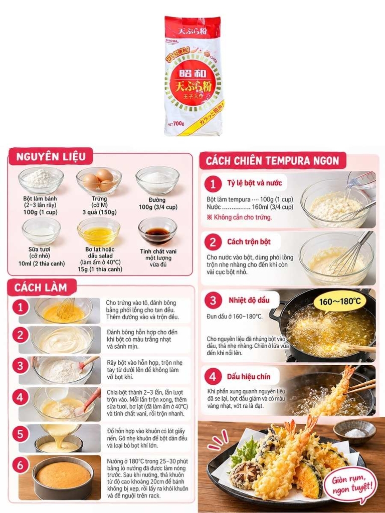 Bột Tempura Nhật Bản Showa Có Trứng 700G