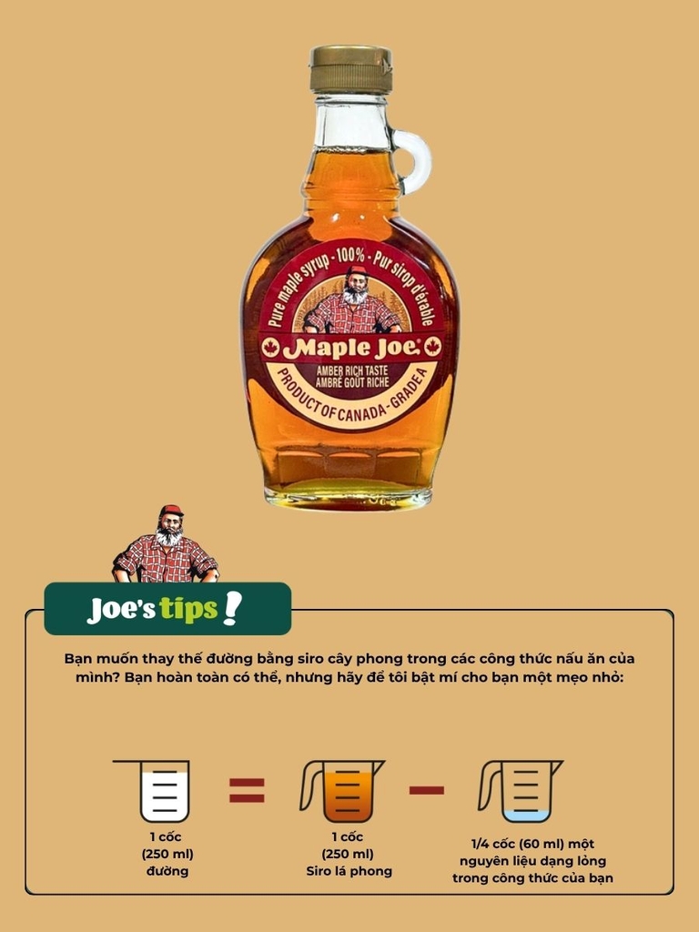 Siro Lá Phong Maple Joe Canada 250G