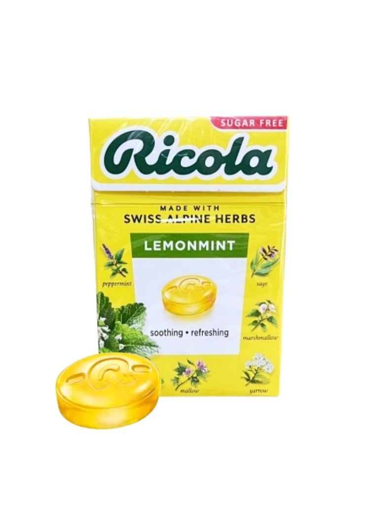 Kẹo ngâm thảo mộc Ricola Lemonmint không đường 40G
