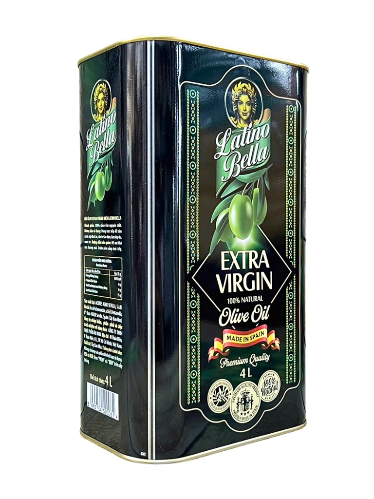 Dầu Oliu Extra Virgin Latino Bella 4 Lít
