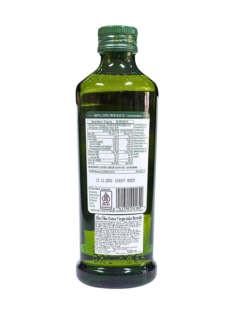 Dầu Oliu Extra Virgin Bertolli Rich Taste 500ML