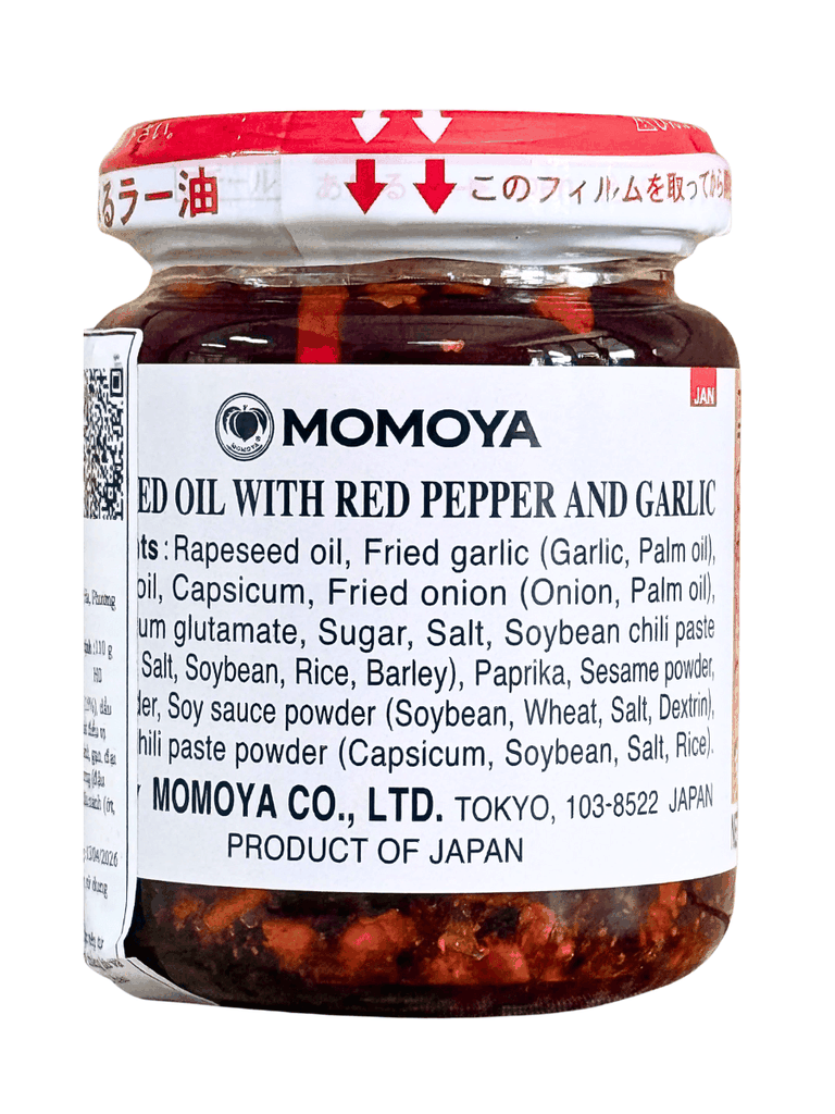 Dầu Ớt Tỏi Taberu Rayu Momoya Nhật Bản 110G
