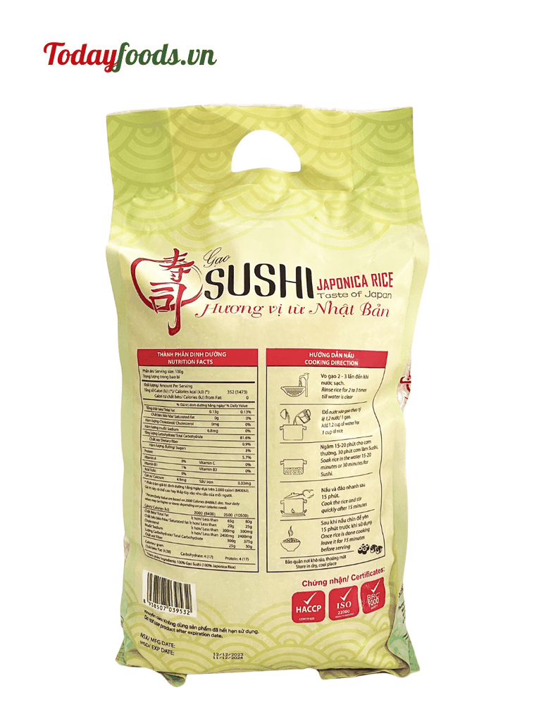 Gạo Sushi Lotus Rice 5KG