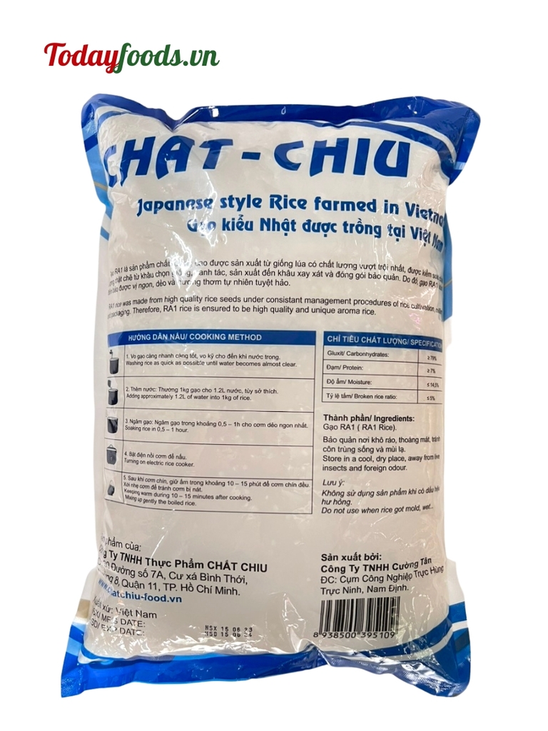 Gạo Nhật RA1 Chắt Chiu 5KG