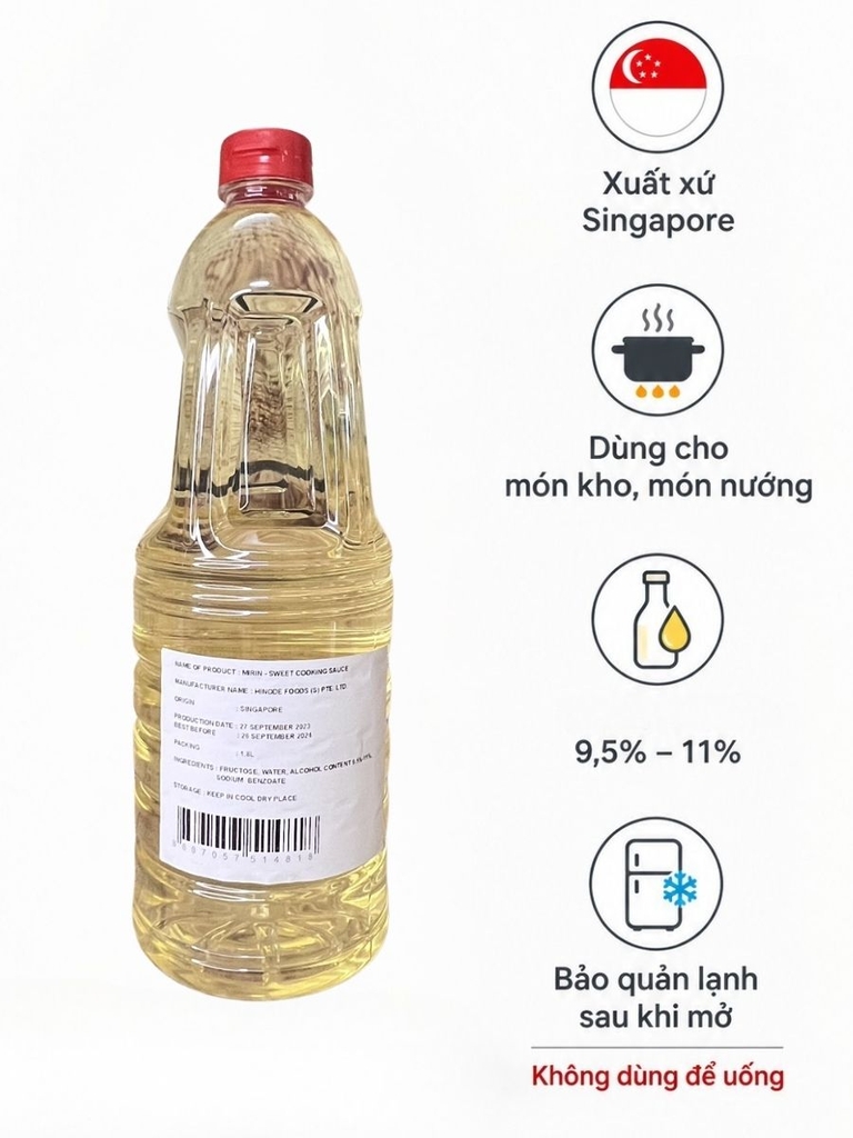 Gia Vị Mirin Hinode 1.8 Lít