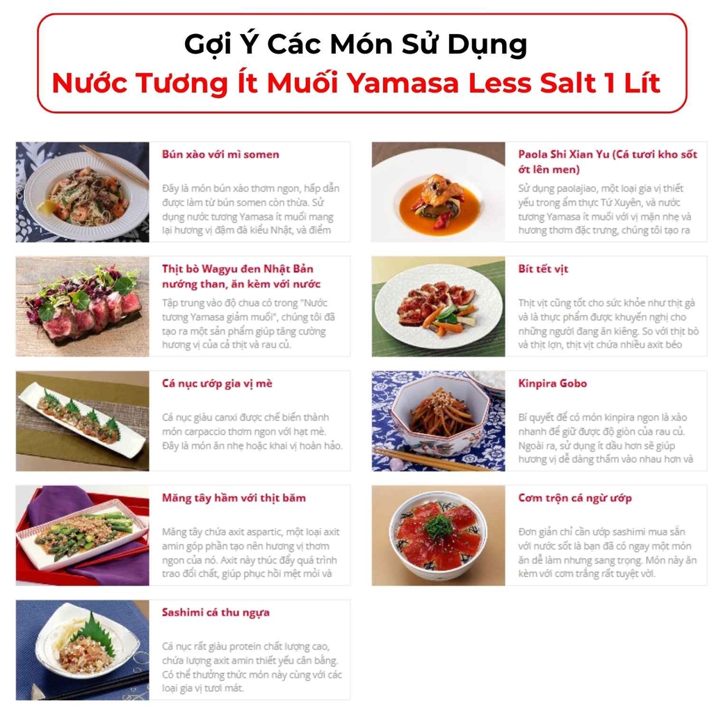 Nước Tương Ít Muối Yamasa Less Salt 1 Lít