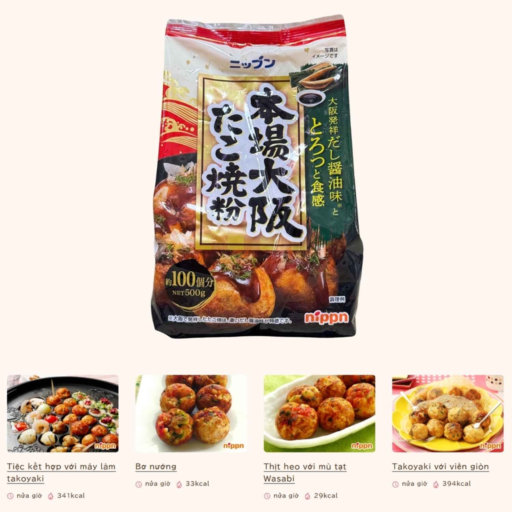 Bột Làm Bánh Takoyaki Nippn Osaka 500G