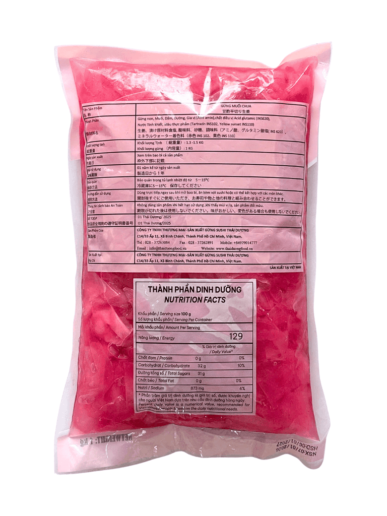 Gừng Hồng Muối Chua 1KG