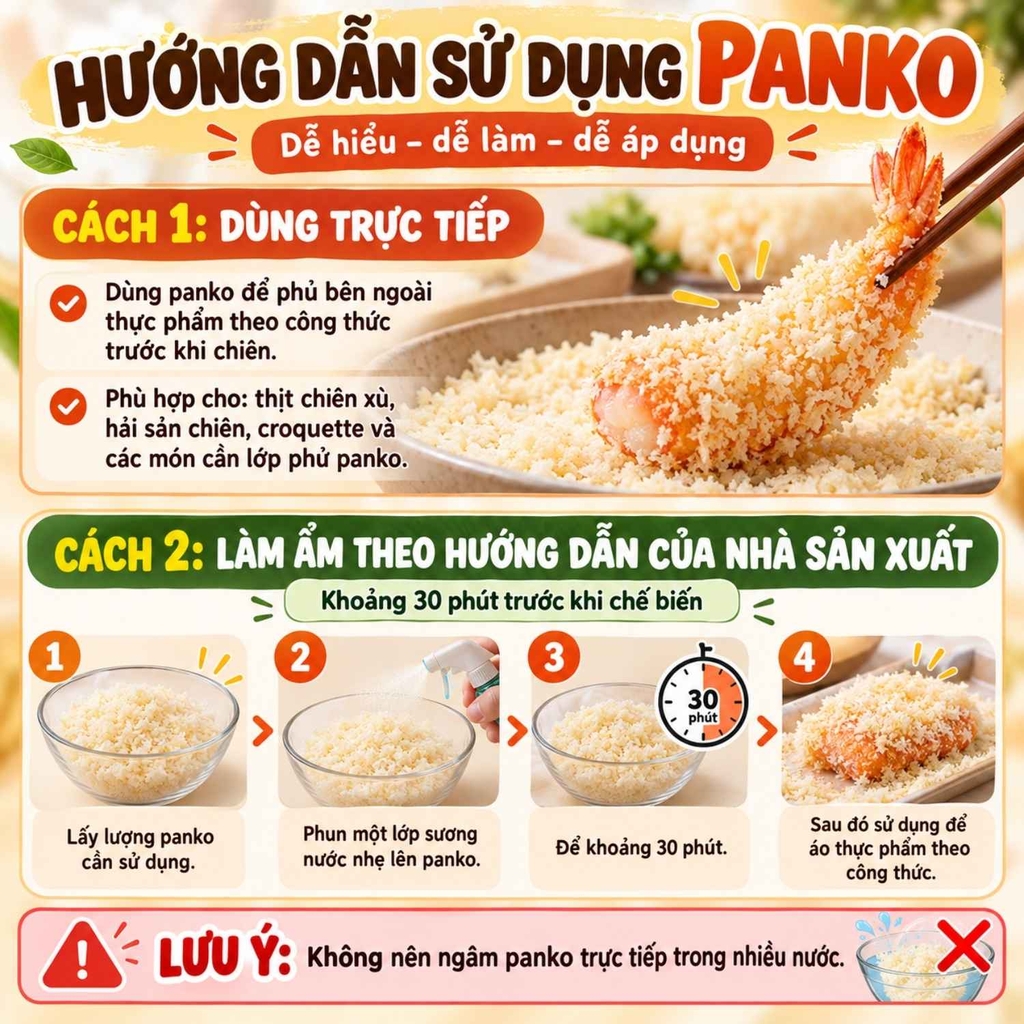 Bột Chiên Xù Panko Soft Queen's Chef 1kg