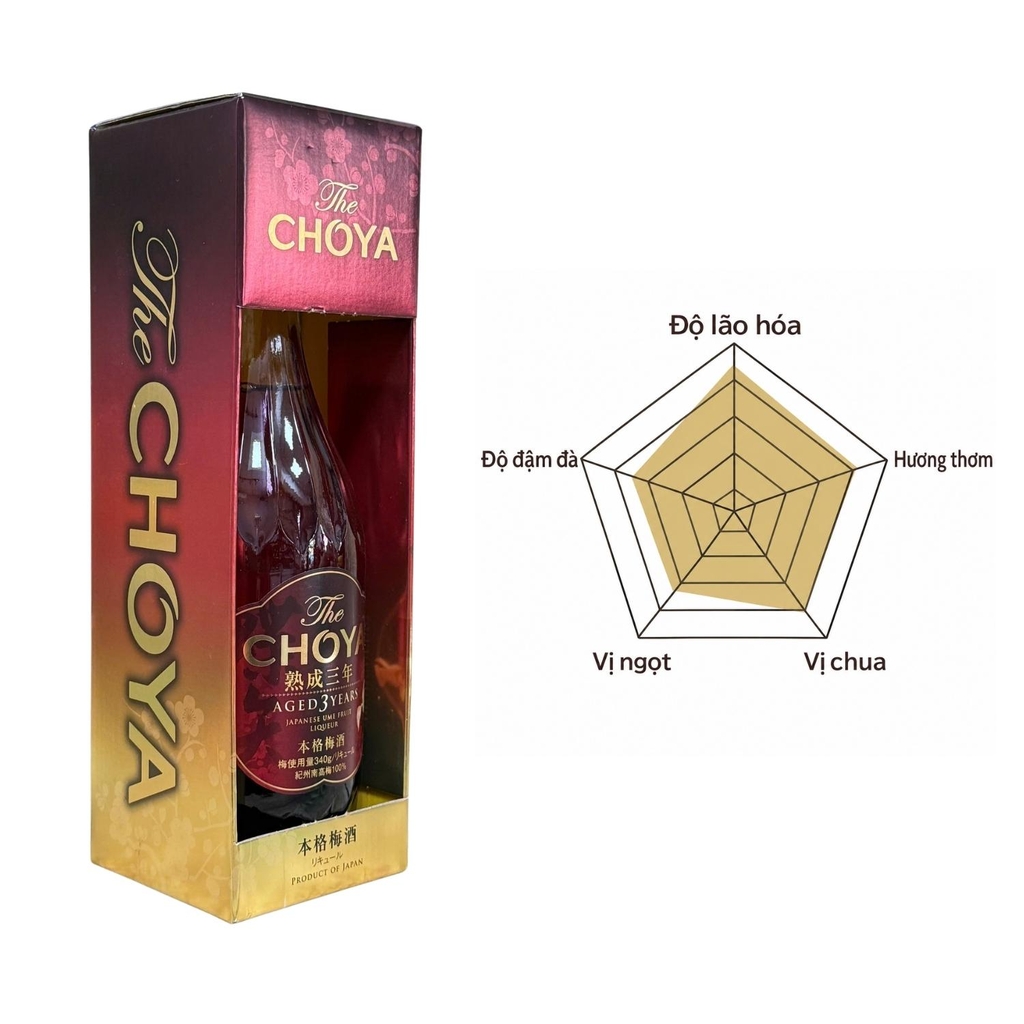 Rượu Mơ Choya Aged 3 Years 15% 700ml
