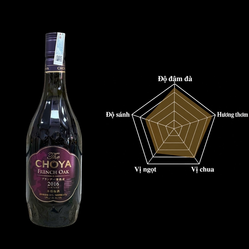 Rượu Mơ Choya French Oak 2016 15% 700ml