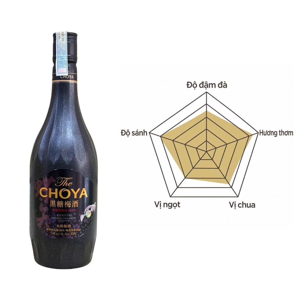 Rượu Mơ Choya Kokuto Umeshu 15% 700ml