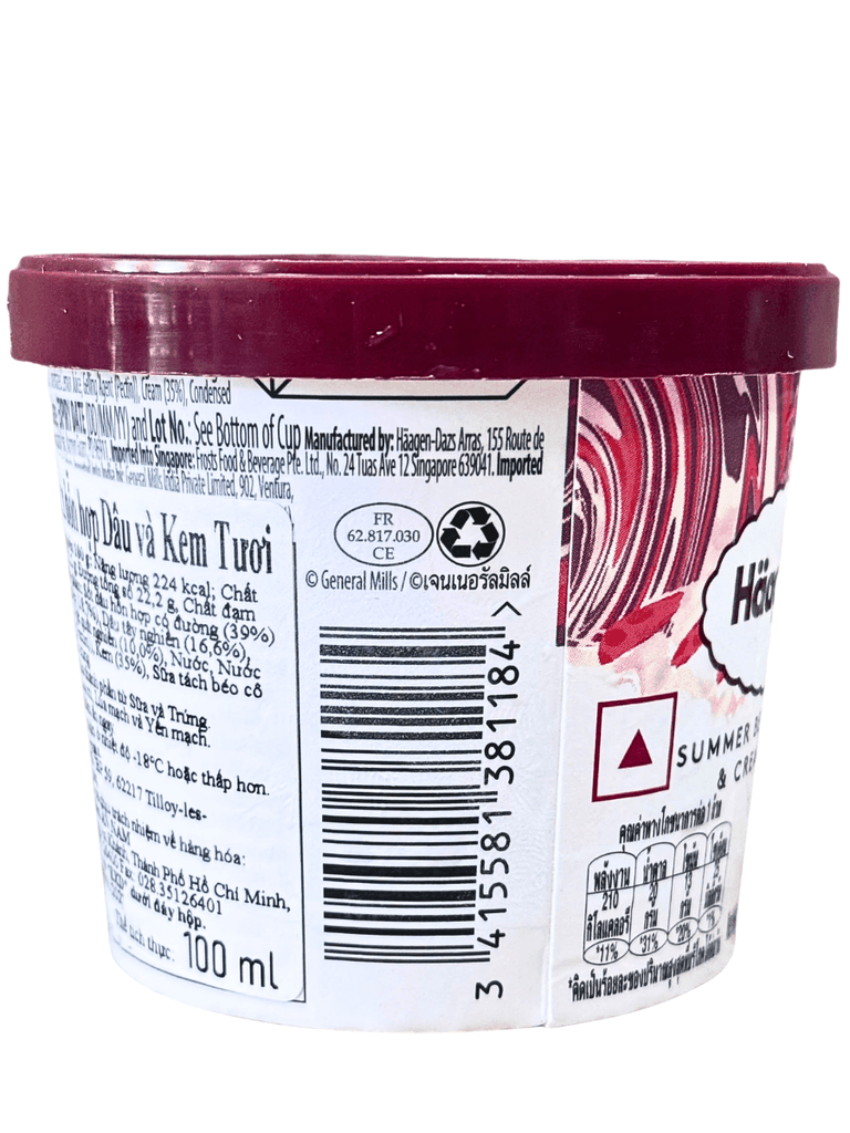 Kem Häagen-Dazs Hỗn Hợp Dâu & Kem Tươi 100ML