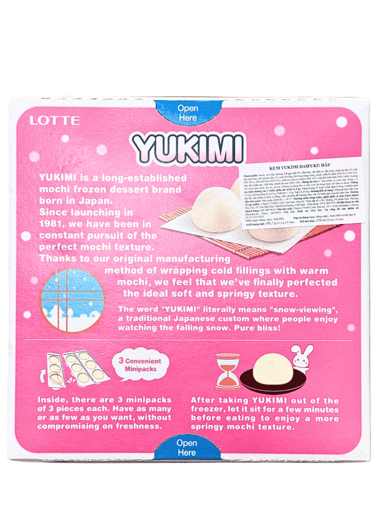 Kem Mochi Dâu Yukimi Daifuku Lotte 191.7G (9 Viên)