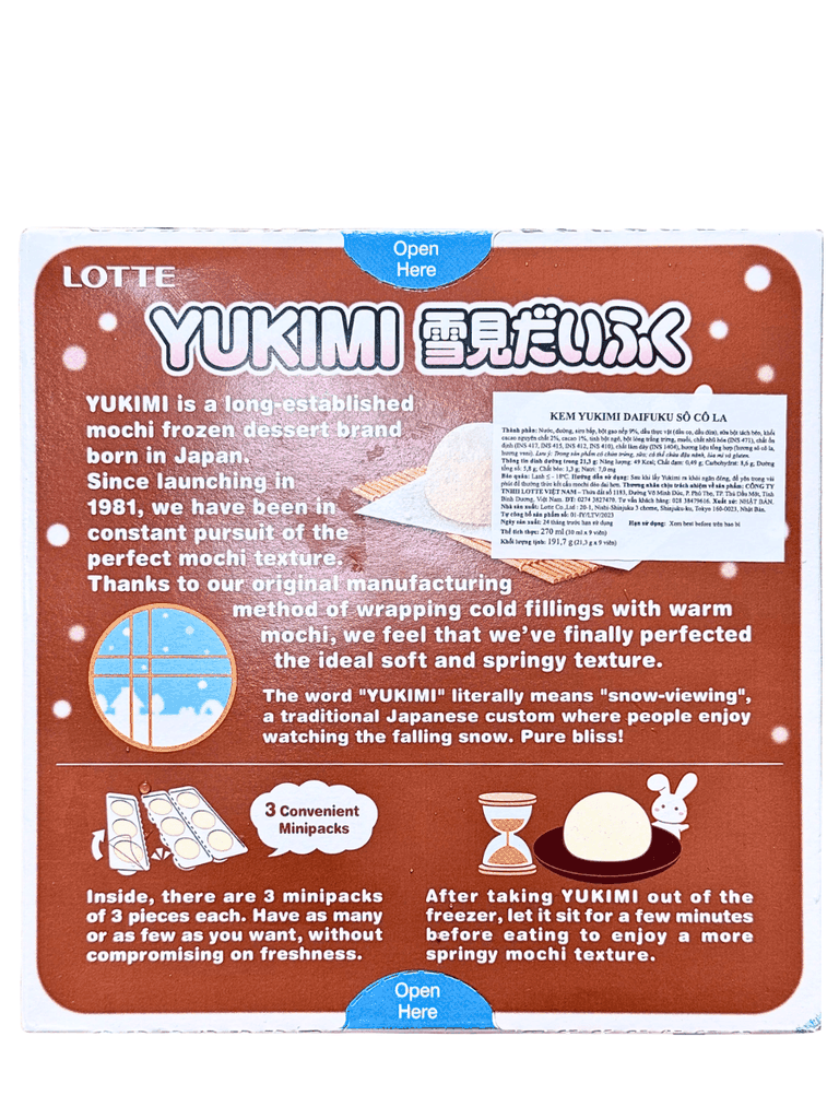 Kem Mochi Socola Yukimi Daifuku Lotte 191.7G (9 Viên)