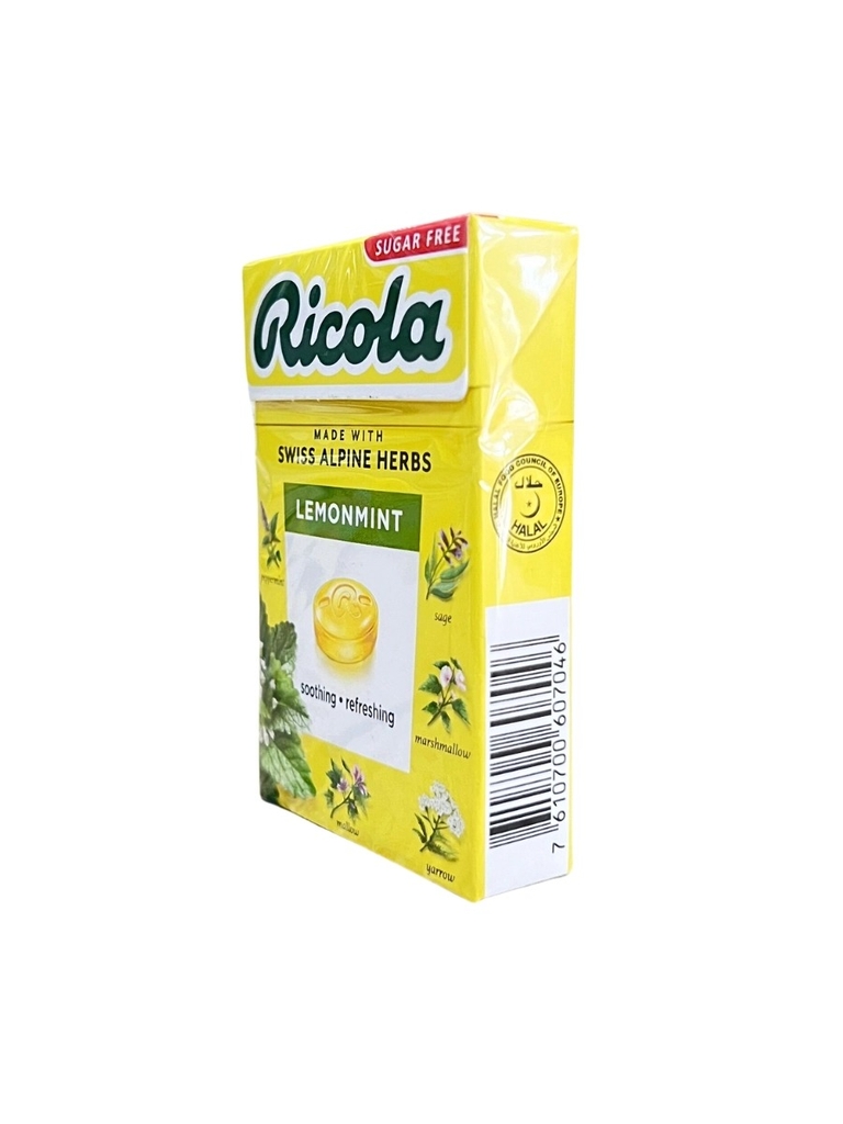 Kẹo ngâm thảo mộc Ricola Lemonmint không đường 40G