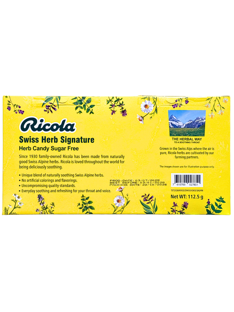 Kẹo Ricola Thảo Mộc Không Đường 112.5G – Set Quà 3 Vị