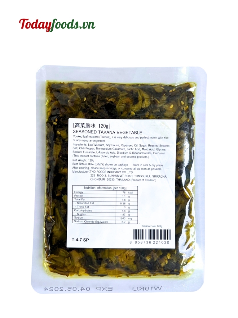 Lá Mù Tạt Chế Biến 120G