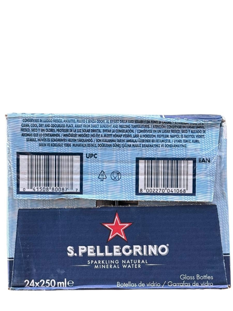 Nước Khoáng Có Ga San Pellegrino 250ML (Thùng 24 Chai)