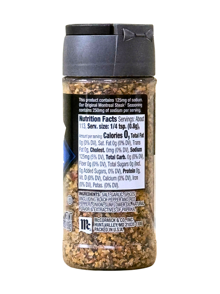 Gia Vị Ăn Kiêng Vị Bò Nướng Giảm Muối Montreal Steak 25% Less Sodium 90G
