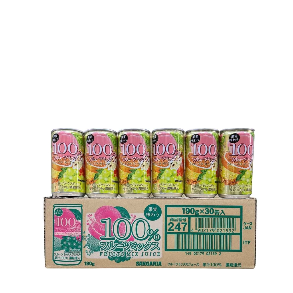 Nước Ép Trái Cây Hỗn Hợp Nguyên Chất Sangaria 190g