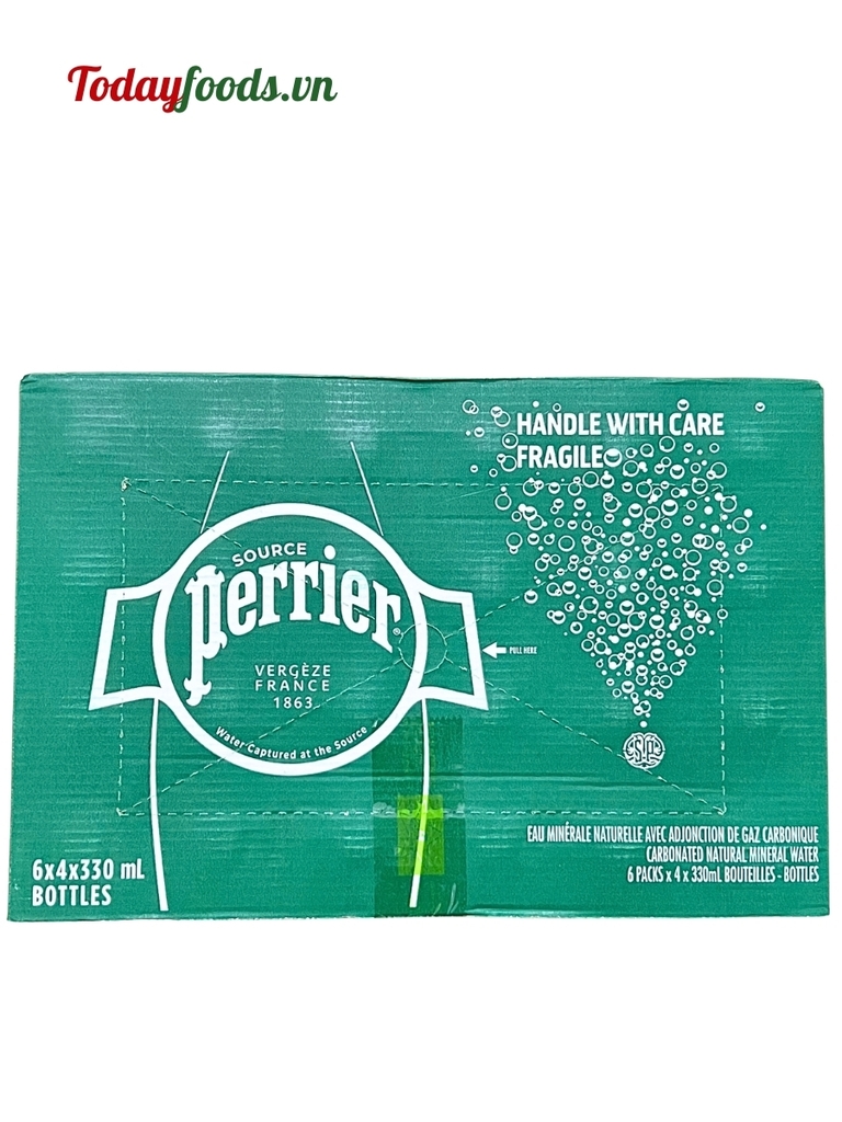 Nước Khoáng Có Ga Perrier 330ML (Thùng 24 chai)